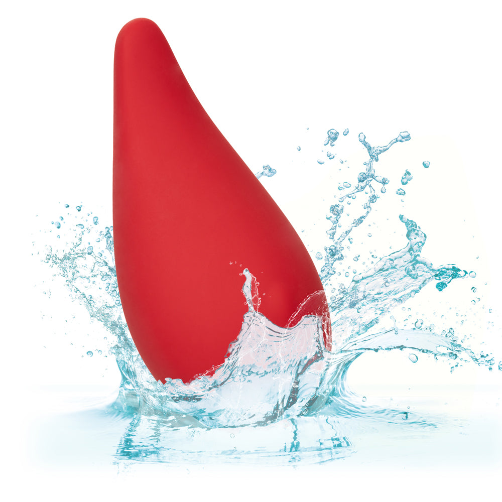 Red Hot Flicker vibrating clitoral massager has 10 vibration modes and precision flickering tip - waterproof