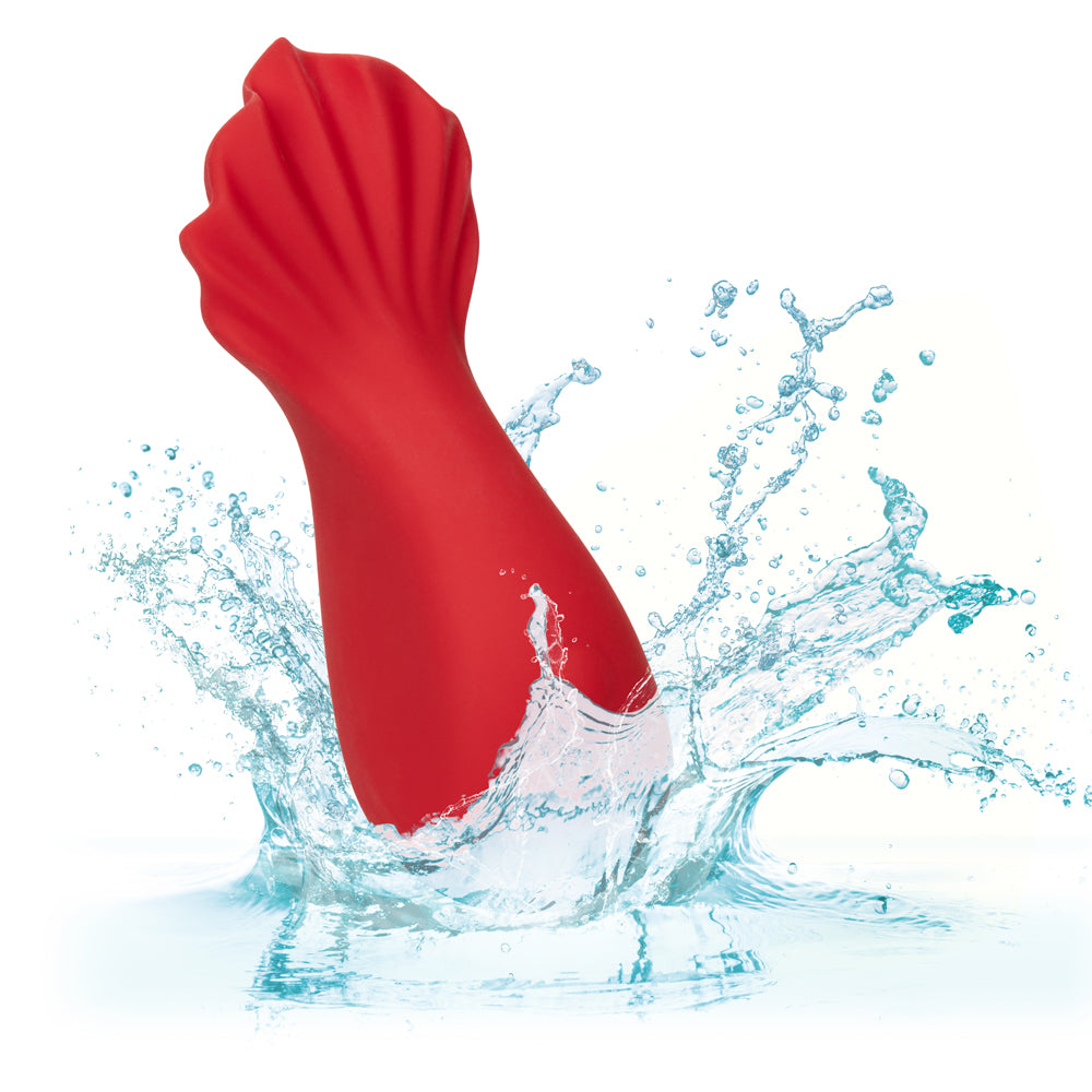 Red hot fuego vibrating massager has 10 vibration modes in the 100% play area contoured body + flexible scallop-shaped tail for more stimulation. Waterproof