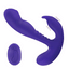 Remote Control Vibrating Prostate Stimulator With Rolling Ball -10 vibration functions & 5 rolling programs, T-bar base, rechargeable. Purple, in action