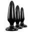 Renegade 3X Anal Pleasure Plugs Trainer Kit are comfortable to insert & let you work your way up at your own pace hands-free thanks to the suction cups.