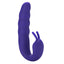Ribbed Dual Stimulator With Rolling Ball -ribbed bulbous shaft & clitoral teaser that vibrates in 10 modes + a rolling G-spot precision ball . Purple