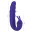 Ribbed Dual Stimulator With Rolling Ball -ribbed bulbous shaft & clitoral teaser that vibrates in 10 modes + a rolling G-spot precision ball . Purple, size details