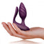Rocks-Off Cocktail Remote Control Vaginal & Anal Plug Vibrator has 10 vibration modes in a combined vaginal probe & anal plug for double penetration fun like never before. Purple-on hand.