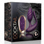 Rocks-Off Cocktail Remote Control Vaginal & Anal Plug Vibrator has 10 vibration modes in a combined vaginal probe & anal plug for double penetration fun like never before. Purple-package.