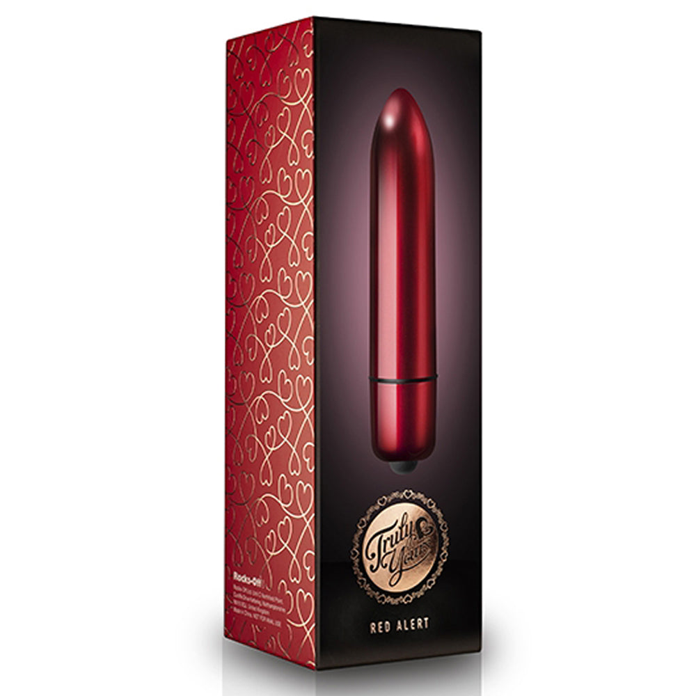 Rocks-Off Truly Yours Red Alert Vibrating Bullet. Fall in love with this mesmerising bullet vibrator & its precision tip, which delivers 10 incredible vibration modes for your pleasure. Package.