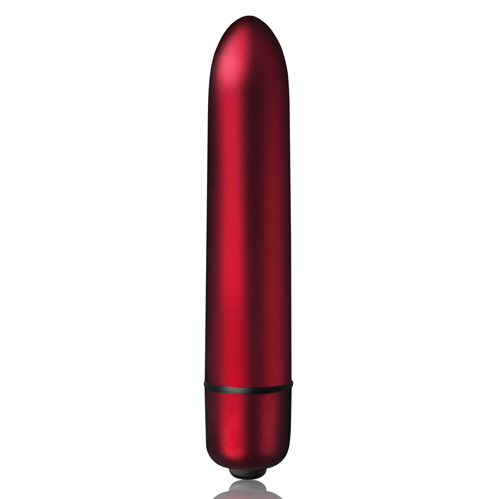 Fall in love with this  Rocks-Off Truly Yours Scarlet Velvet Bullet Vibrator & its precision tip, which delivers 10 vibration modes for your pleasure.