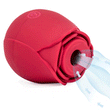 This stylish Rose Vibrator has internal vibration that creates rotating airflow in 10 heavenly clitoral suction modes that'll blow your mind & more. Vibration and suction-red.