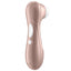 The Satisfyer Pro 2 Air Pulse Clitoral Stimulator delivers touch-free contactless orgasms w/ air pressure wave technology. Rose gold.