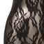 Scandal Black Floral Lace Crotchless Bodysuit -full-length bodystocking w/ a deep V-neck & crotchless design. Black. (5)