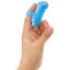 This mini finger vibrator is textured for more stimulation & has 10 deep Vooom vibration modes for solo or partnered pleasure. Blue (2)