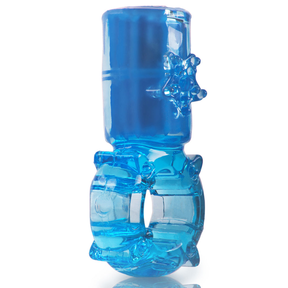 Screaming O Charged - The Big OMG Vibrating Ring has a vertical vibrating motor for maximum clitoral contact w/ 3 thrilling vibration speeds & a pulse pattern to please both partners. Blue. (2)
