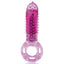 This vibrating cockring has a unique vertical bullet covered in pleasure ticklers for maximum clitoral contact. Purple (2)