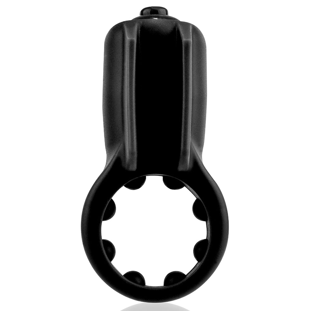 Screaming O - PrimO Minx -4-mode vibrating cockring has an extra long motor packed into its vertical body & cradling fins to ensure maximum clitoral contact. Black.