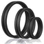 Screaming O RingO Pro x3 Cockrings - 3-pack includes the L, XL & XXL RingO Pro cockrings with wide flat designs. Black