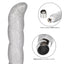 Naughty Bits Screwnicorn - Majestic G-Spot Vibrator -glittery silver vibrator sports a ribbed spiral texture & an angled tip for targeted G-spot stimulation in 10 sweet vibration modes. Glittery Silver colour 7