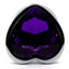  Seamless Metal Butt Plug With Heart Gem features a heart-shaped gem base that makes your booty look cute & glamorous! Also holds heat & cold for temperature play. Purple. (2)
