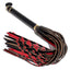 Sevanda Black & Red Soft Braided Vegan Faux Leather Flogger has 30 dual-layered red & black tails for a soft, padded effect & braided to offer more texture w/ each impact. (2)