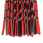 Sevanda Black & Red Soft Braided Vegan Faux Leather Flogger has 30 dual-layered red & black tails for a soft, padded effect & braided to offer more texture w/ each impact. (3)