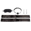 Sex & Mischief Shadow Secrets Beginner's BDSM Kit includes a soft blindfold mask, silky sash restraints, a breathable ball gag & jewelled nipple ties. Accessories.