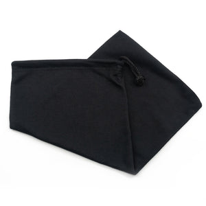 Keep your adult toys safe from dust & prying eyes in this discreet drawstring storage pouch! 100% breathable cotton for clean toys. Black.