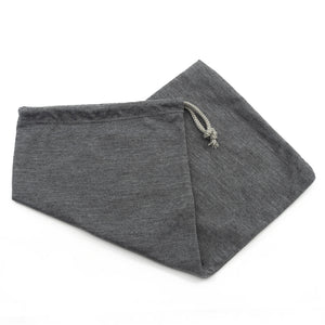 Keep your adult toys safe from dust & prying eyes in this discreet drawstring storage pouch! 100% breathable cotton for clean toys. Grey.