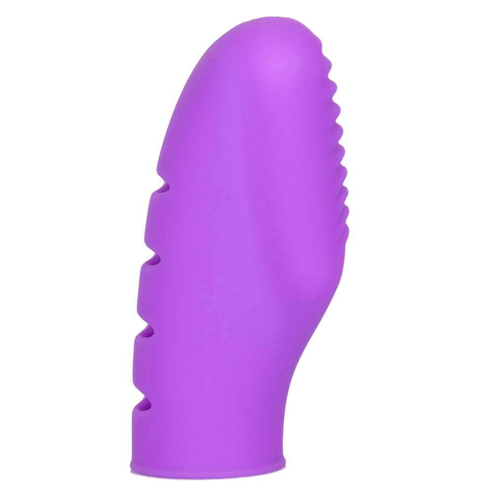  Shane's World - Finger Banger features a ribbed texture for more stimulation & a vibrating bullet you can remove for versatile play.