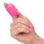 Shane's World Finger Tingler Vibrating Sleeve has ribbed & nubby textures for more stimulation & a removable vibrating bullet for versatile play. On-hand.