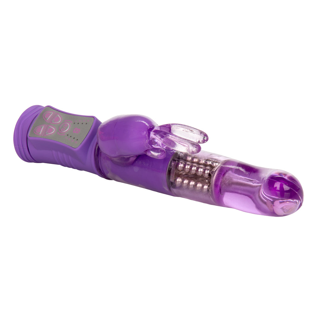 Shane's World - Jack Rabbit G Vibrator - has 8 vibration modes & 4 speeds of rotating shaft beads with a curved G-spot head for targeted dual stimulation. Purple 5