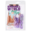  Shane's World - Pocket Party comes with a TPE rabbit sleeve for soft, flickering stimulation, or you can remove it to enjoy the 3 firm bead-like stimulators. Purple. Package.