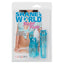  Shane's World - Pocket Party comes with a TPE rabbit sleeve for soft, flickering stimulation, or you can remove it to enjoy the 3 firm bead-like stimulators. Blue. Package.