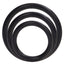 Silicone Support Rings - set of 3 differently-sized cockrings are durable & stretchy. Black 3
