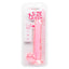 Size Queen™ - 10" Dildo - firm & flexible 10" dong has a realistic phallic head & veiny shaft with a harness-compatible suction cup for hands-free fun, solo or partnered. Clear Pink, package