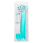 Size Queen™ - 12" Dildo - firm & flexible 10" dong has a realistic phallic head & veiny shaft with a harness-compatible suction cup for hands-free fun, solo or partnered. Blue - box