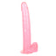 Size Queen™ - 12" Dildo - firm & flexible 10" dong has a realistic phallic head & veiny shaft with a harness-compatible suction cup for hands-free fun, solo or partnered. Pink