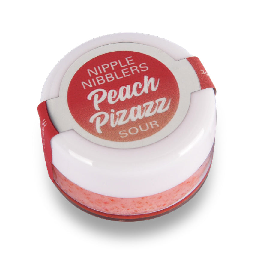 Jelique - Nipple Nibblers - Sour - smooth arousal balm comes in a range of sugar-free sour flavours & plumps + sensitises nipples & lips w/ cooling tingling sensation. Peach Pizazz
