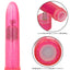 Sparkle 3-Speed Waterproof Mini Vibe has a tapered tip for pinpoint pleasure & has 3 vibration speeds packed in a fun glittery body. Pink-features.