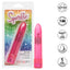 Sparkle 3-Speed Waterproof Mini Vibe has a tapered tip for pinpoint pleasure & has 3 vibration speeds packed in a fun glittery body. Pink-package & features.