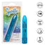 Sparkle 3-Speed Waterproof Mini Vibe has a tapered tip for pinpoint pleasure & has 3 vibration speeds packed in a fun glittery body. Blue-package & features.