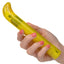 Sparkle 3-Speed Waterproof Slim G-Vibe has a long, slender body & an angled tip to target your G-spot w/ 3 vibration speeds. Yellow-on hand.
