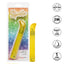 Sparkle 3-Speed Waterproof Slim G-Vibe has a long, slender body & an angled tip to target your G-spot w/ 3 vibration speeds. Yellow-package & features. 