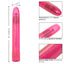 Sparkle 3-Speed Waterproof Slim Vibe has a long, slender body & a tapered tip w/ 3 vibration speeds to enjoy in a fun glittery body. Pink-dimension & features.