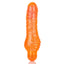  Sparkle - Shimmer Stud has a phallic head & veiny shaft for your internal pleasure, all in a bright glittery finish. Orange.