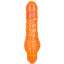  Sparkle - Shimmer Stud has a phallic head & veiny shaft for your internal pleasure, all in a bright glittery finish. Orange. (4)