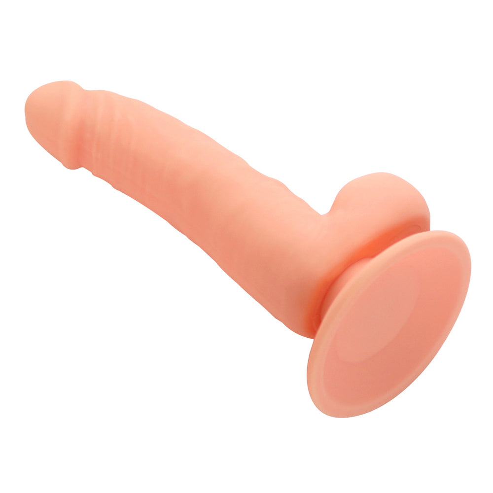 Seducer - 5.5" Spirited Dick - realistic dildo has a phallic head, veiny shaft & upwards curve for G-spot or P-spot stimulation + a harness-compatible suction cup. Flesh (3)