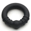This cock ring provides the perfect amount of tension & support w/ metal reinforcements inside the soft silicone & a textured bead section for more stimulation.