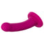 Sportsheets Galaxie 7" Solid Silicone Dildo offers a full, firm & heavy feeling w/ a bulbous head + curved shaft for G-spot/P-spot play. (3)