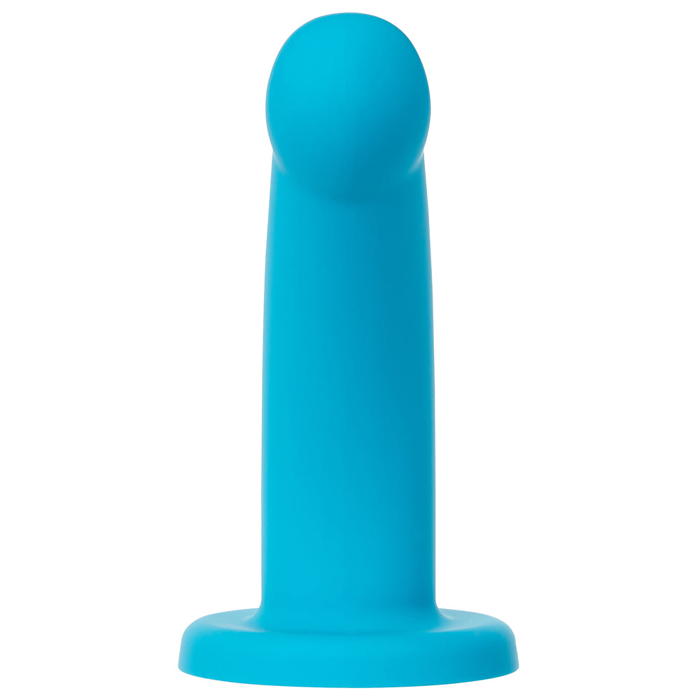 Sportsheets Hux 7" Solid Silicone Dildo feels full, firm & heavy w/ a bulbous head + curved shaft for targeted G-spot/P-spot pleasure. (2)