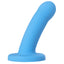 Sportsheets Jinx 5" Solid Silicone Dildo gives a full, firm & heavy feeling w/ a bulbous head + curved shaft for G-spot/P-spot joy.