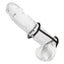 Steel beaded silicone cage penis sleeve has the same supportive erection-enhancing benefits as a cock ring & has 6 moveable pleasure beads for you & your lover to enjoy. Close-up