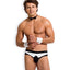 Sunspice Men's Lingerie Costume w/ Bowtie, Cuffs & Briefs - w/ a stretchy bowtie collar, French wrist cuffs & soft briefs to highlight your assets while leaving enough on display. (2)